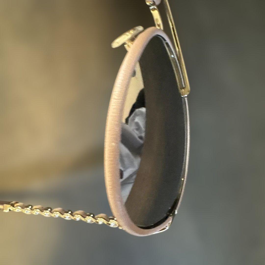 ピンク ラウンド型 サングラス イタリア製