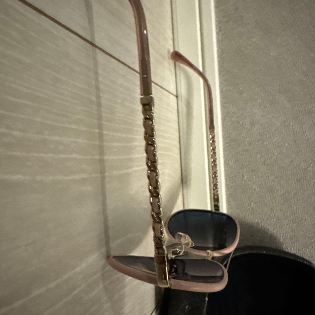 ピンク ラウンド型 サングラス イタリア製