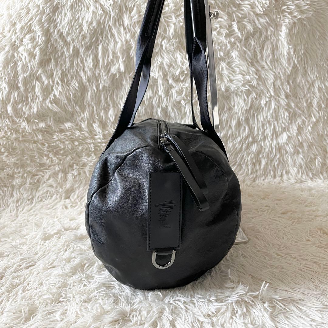 ⭐️未使用級⭐️　ディスコードヨウジヤマモト　ハンドバッグ　筒型バッグ　ブラック