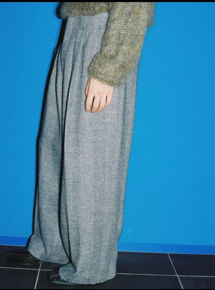 【LIDNM】WOOL LINEN OXFORD BAGS