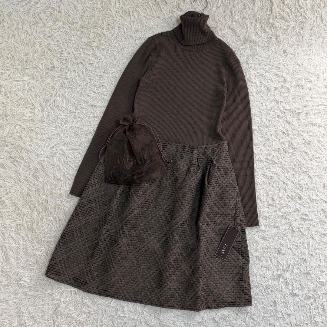 16746✨タグ付き✨デイジーリンフォクシー 長袖ワンピース 38 M ウール