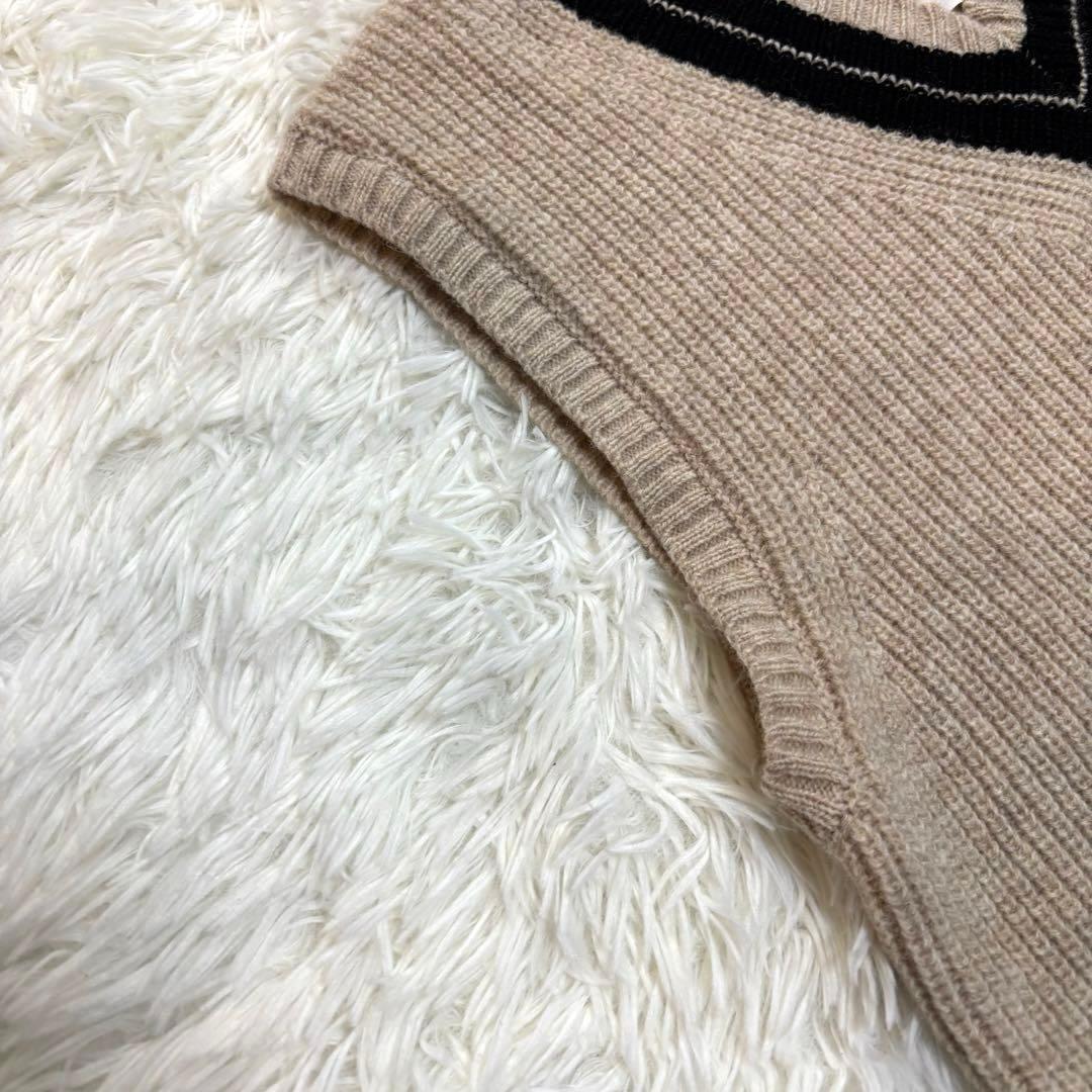 【23AW✨】MHL. ウールリブ ニットベスト Vネック ベージュ M