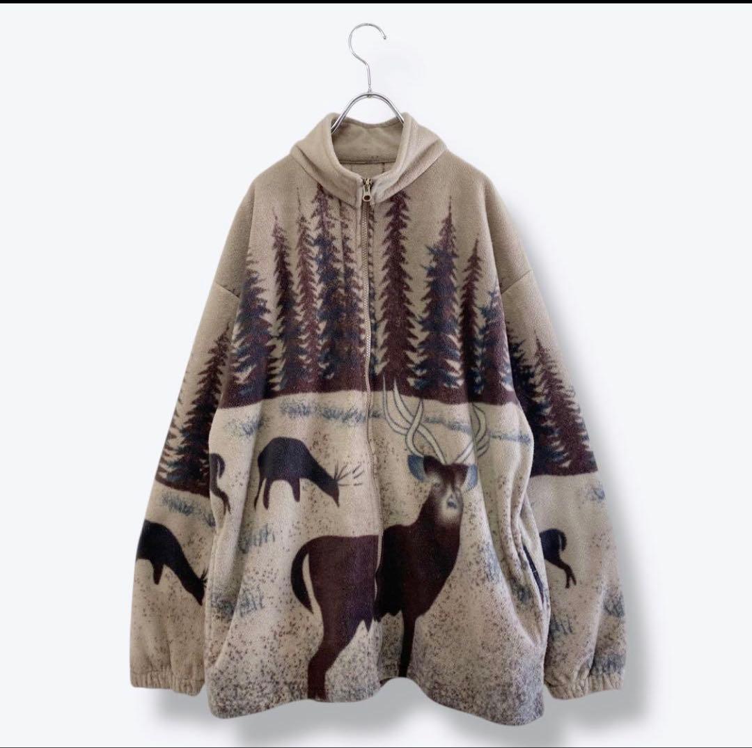 3点¥10,000 ビンテージ 古着 卸 レトロ 80's 総柄ブルゾン