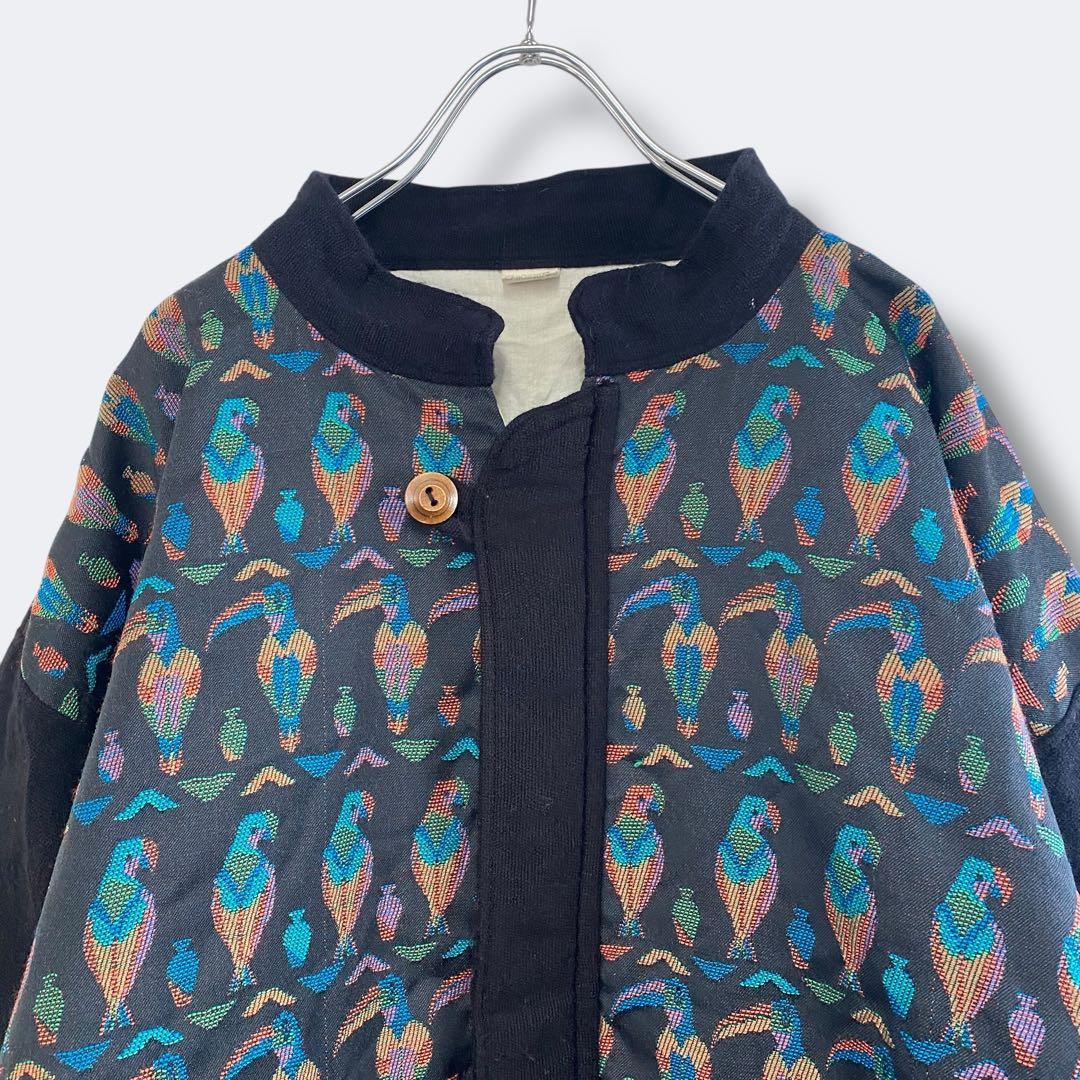 3点¥10,000 ビンテージ 古着 卸 レトロ 80's 総柄ブルゾン