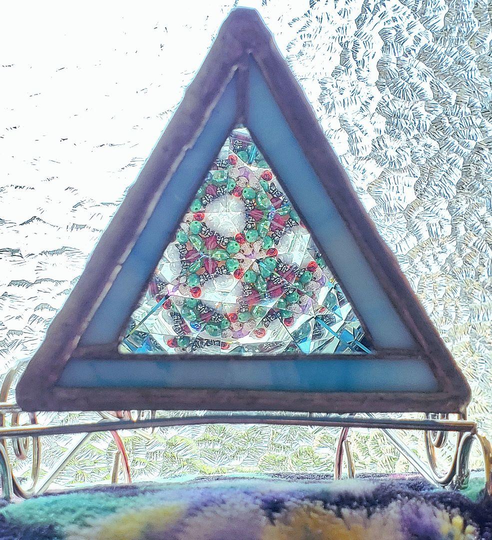 【Sankyo】ステンドグラスタイプ『オルゴール付き大型万華鏡』☆全長30cm☆