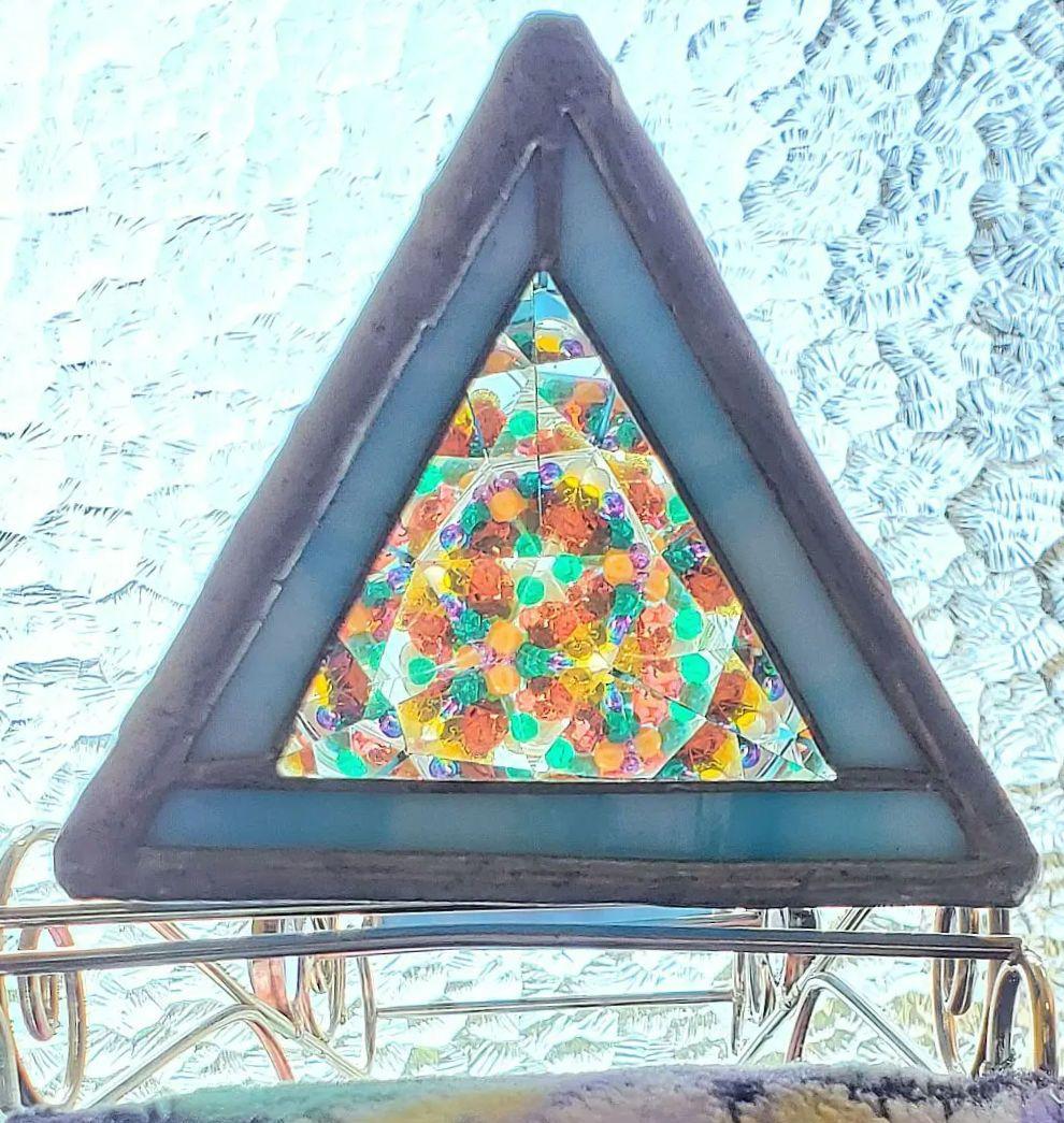 【Sankyo】ステンドグラスタイプ『オルゴール付き大型万華鏡』☆全長30cm☆