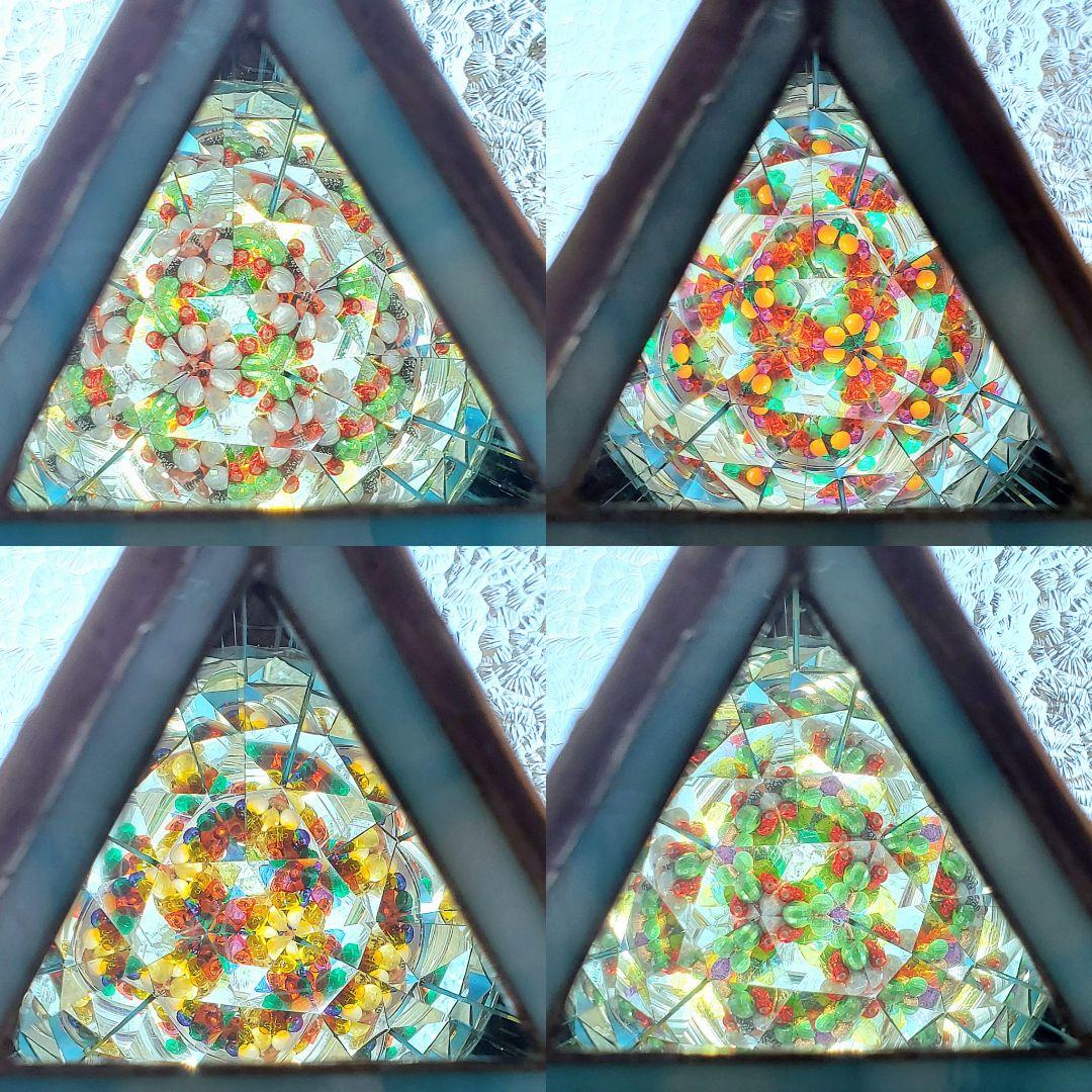 【Sankyo】ステンドグラスタイプ『オルゴール付き大型万華鏡』☆全長30cm☆