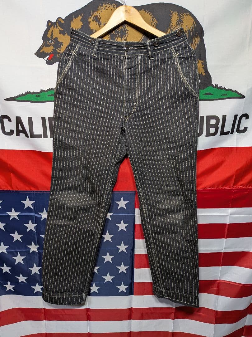 S フリーホイーラーズ ブラック ウォバッシュ パンツ