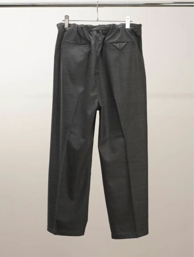 パンツ ANCELLM BACKSATIN BELTLESS SLACKS GRAY 1