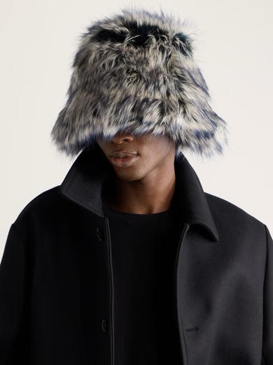 DRIES VAN NOTEN GILLY ファーバケットハット M