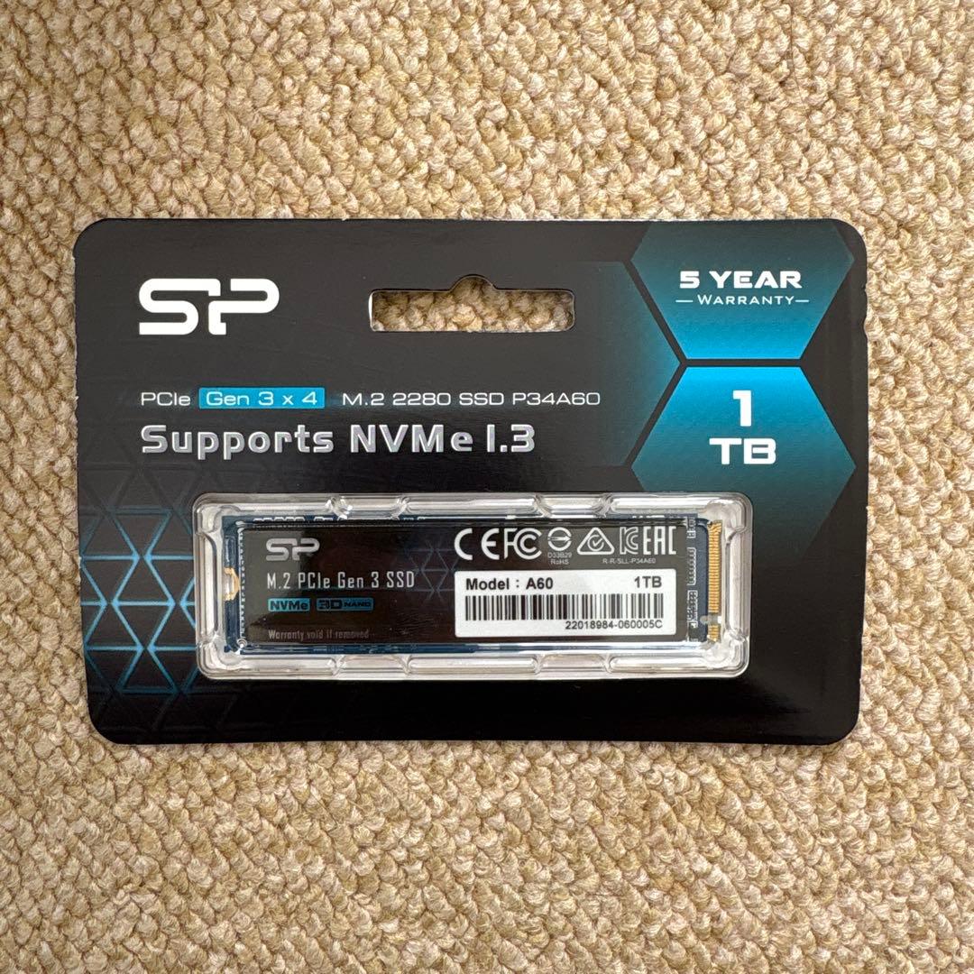 内蔵型SSD Silicon Power M.2 1TB SSD P34A60