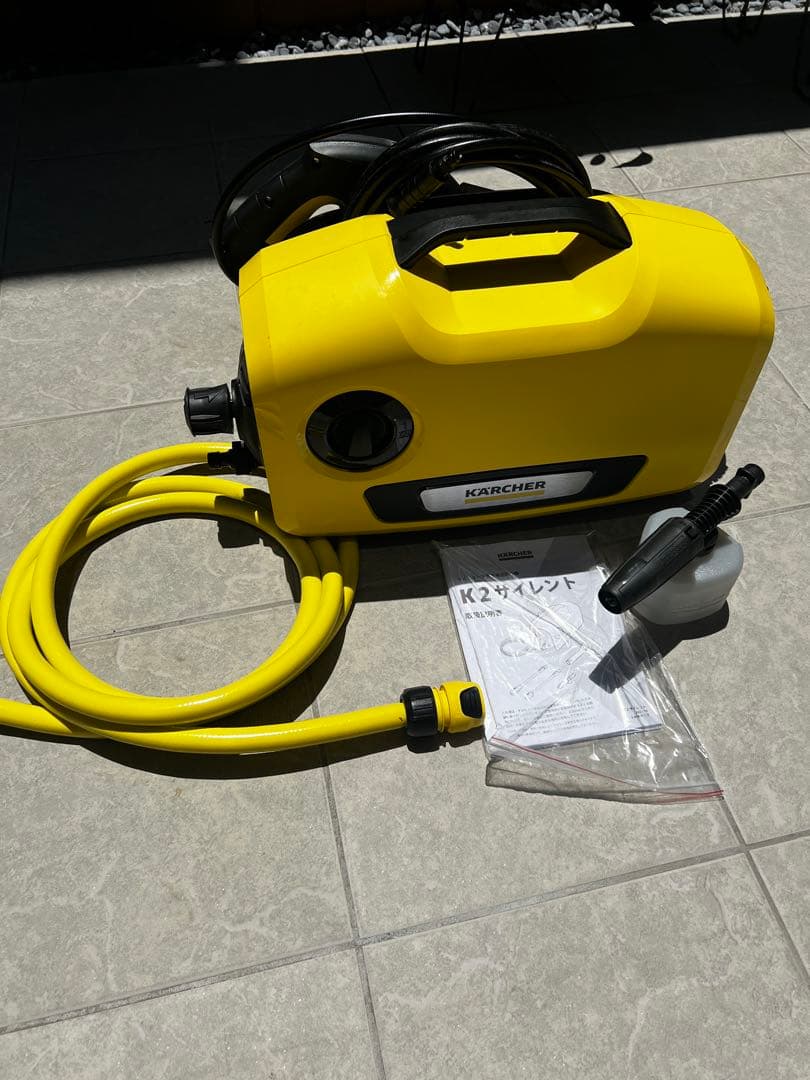 美品 KARCHER K2サイレント 高圧洗浄機本体 3M水道ホース付き