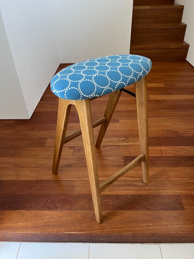 ミナペルホネン タンバリン dop ブルー 折りたたみ式 ハイスツール