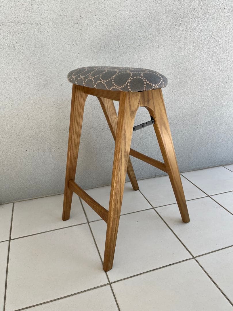 ミナペルホネン タンバリン dop ブルー 折りたたみ式 ハイスツール