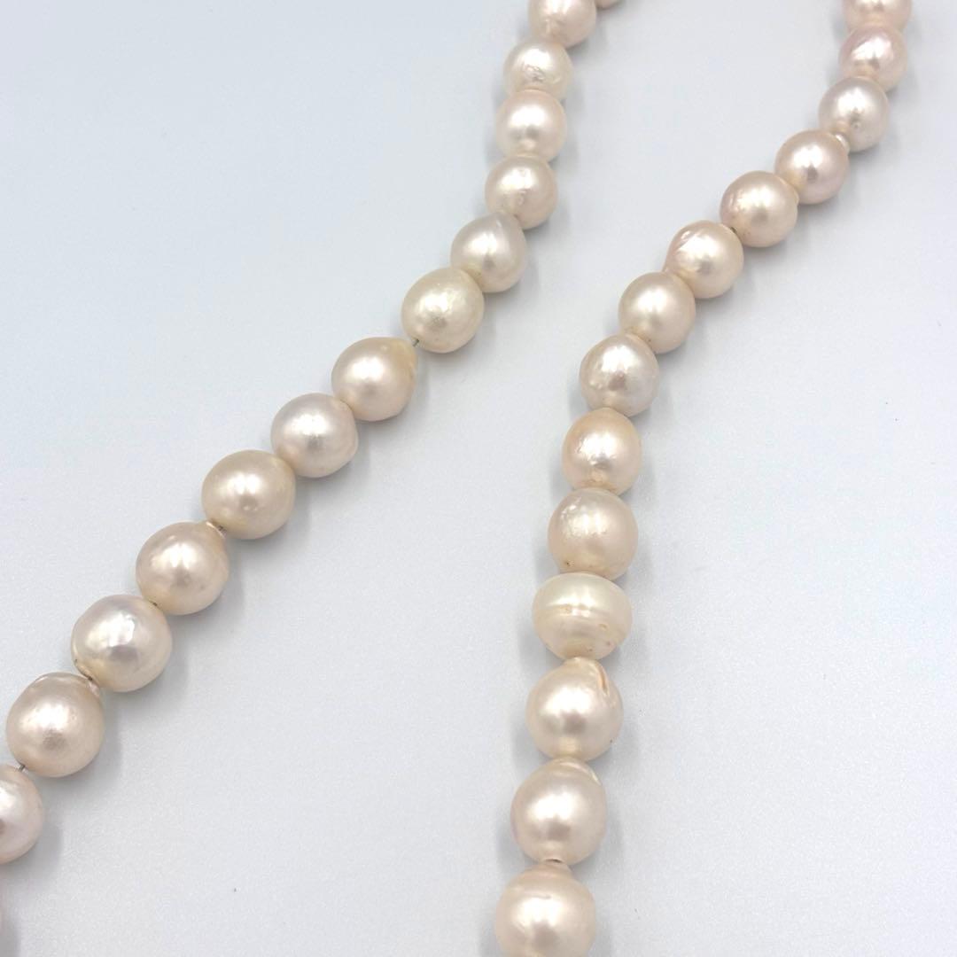 【ルビー装飾付✨超大珠 】南洋白蝶貝本真珠　11〜13.5mm パールネックレス