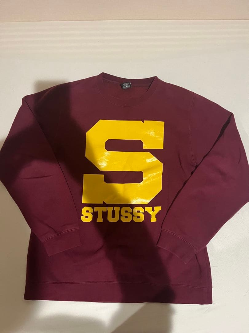 90s STUSSY バーガンディ トレーナー