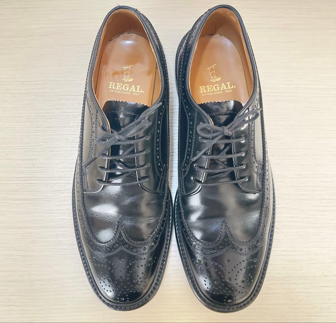 美品 REGAL リーガル ウィングチップ ブラック 26.0㎝★