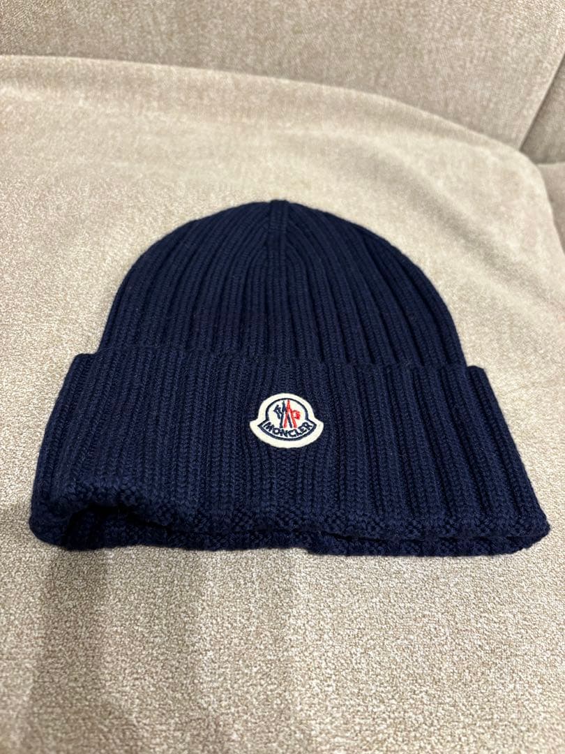 Moncler モンクレール ニット帽　ネイビー