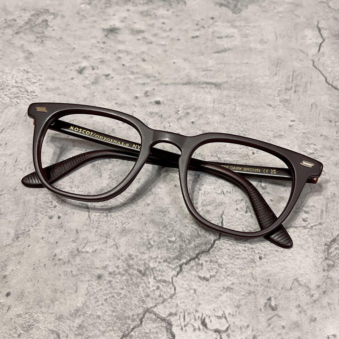 希少 美品 MOSCOT TATAH ダークブラウン サングラス フレームのみ