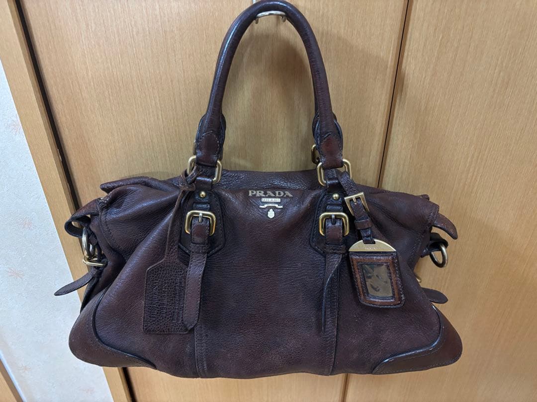 PRADA バンドバッグ ブラウン ショルダーバッグ