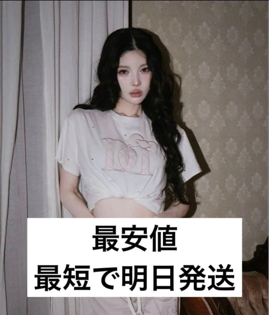 Hello DarichキルティングアップリケビジューTシャツ ダーリッチ