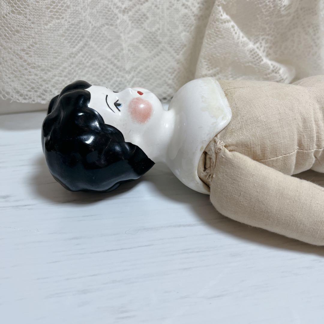 【希少！】チャイナヘッドドール アンティーク ビスクドール 陶器人形　35cm