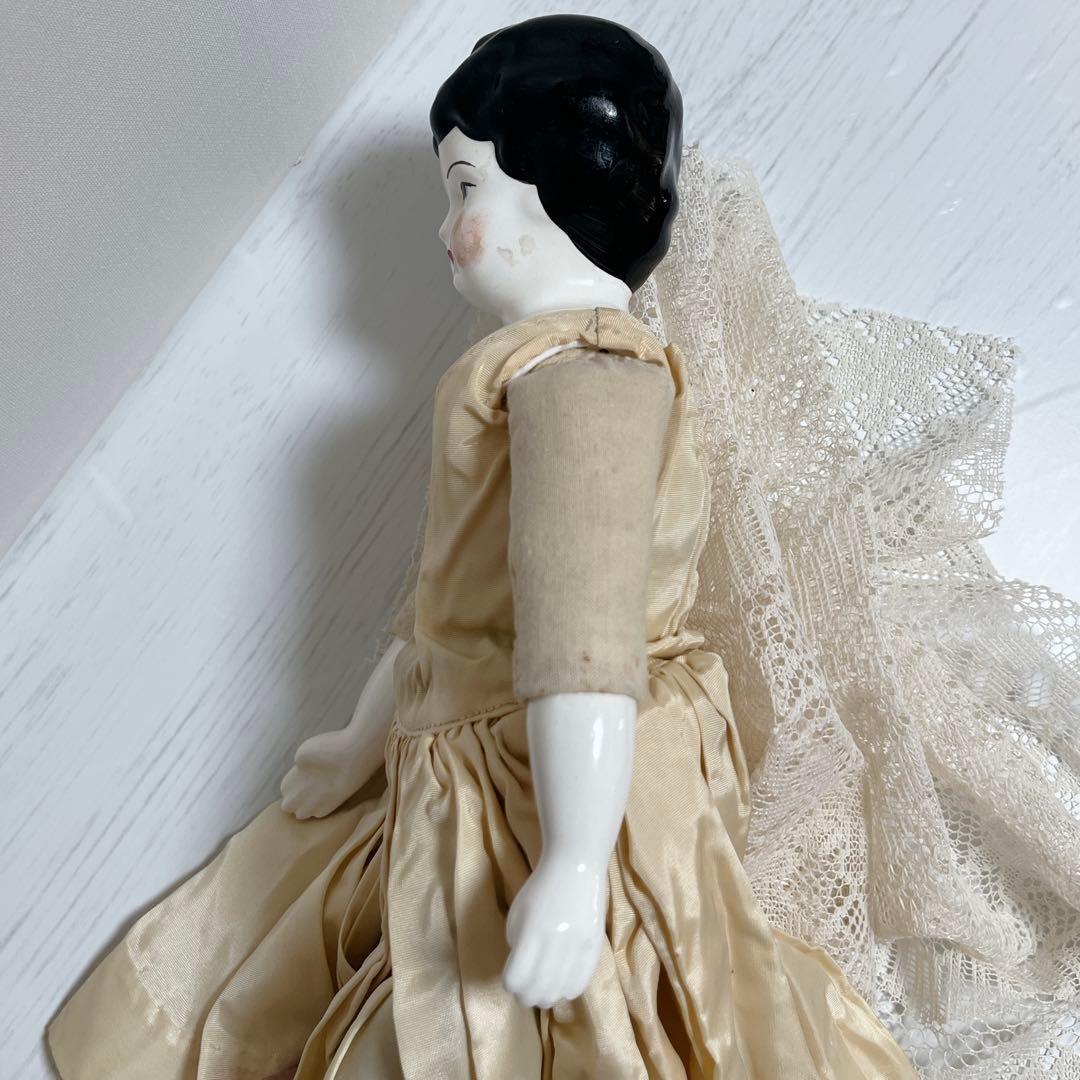 【希少！】チャイナヘッドドール アンティーク ビスクドール 陶器人形　35cm