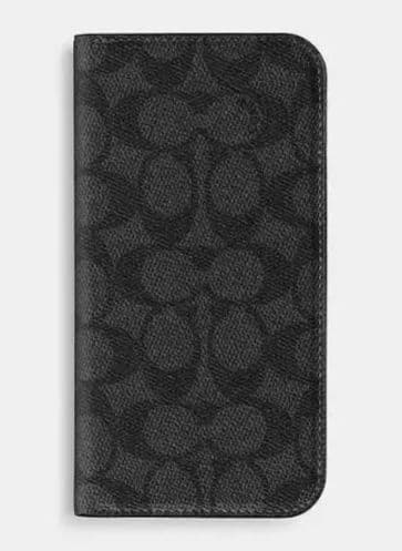 COACH iPhone 16 フォリオ ケース ブラック スマホケース