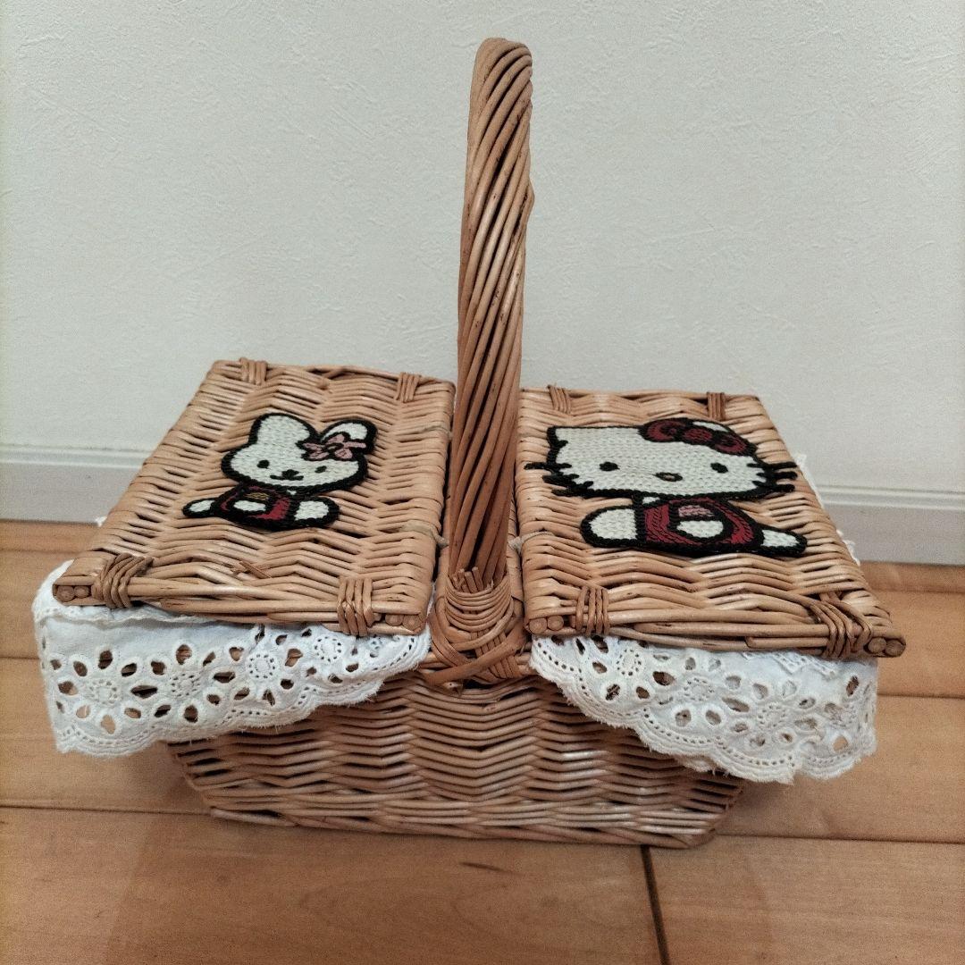 ハローキティ ✕ ニーナミュウ コラボ バスケット かご カゴ かごバッグ