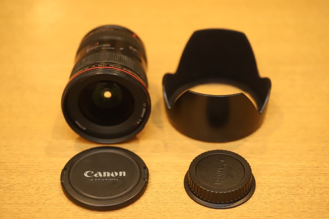 【程度良好】キヤノン Canon EF 17-40mm F4 L USMフード付