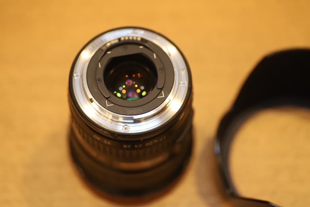 【程度良好】キヤノン Canon EF 17-40mm F4 L USMフード付