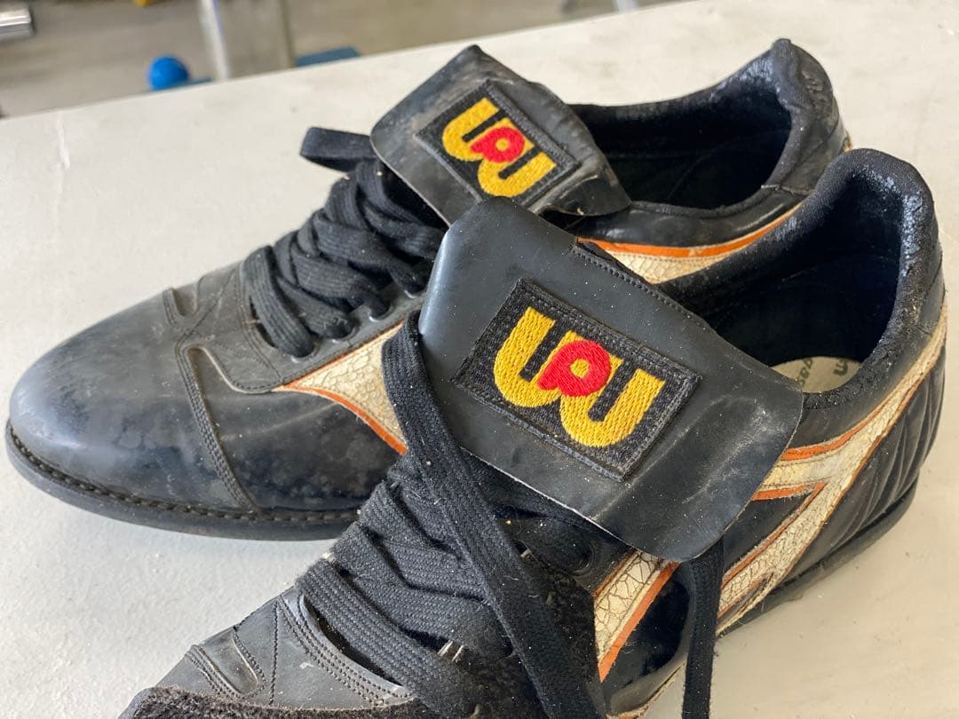 読売ジャイアンツ 桑田真澄実用 革底エナメルスパイク 縫い付けP革付き