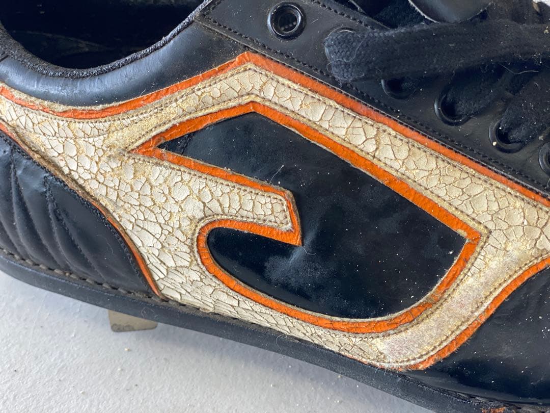 読売ジャイアンツ 桑田真澄実用 革底エナメルスパイク 縫い付けP革付き