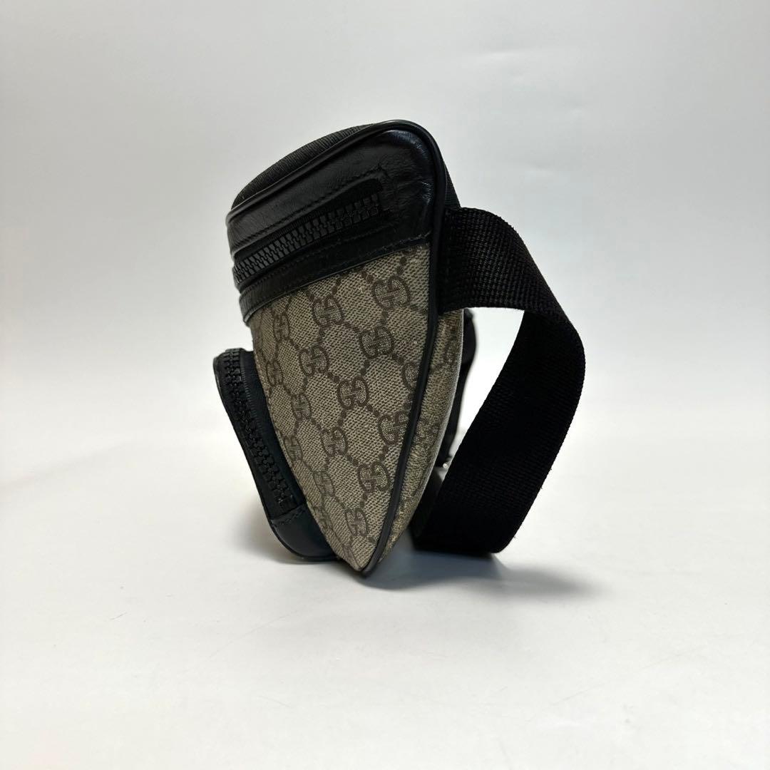 u02 グッチ　GGスプリーム　PVC ウエストバッグ　ボディバッグショルダー.
