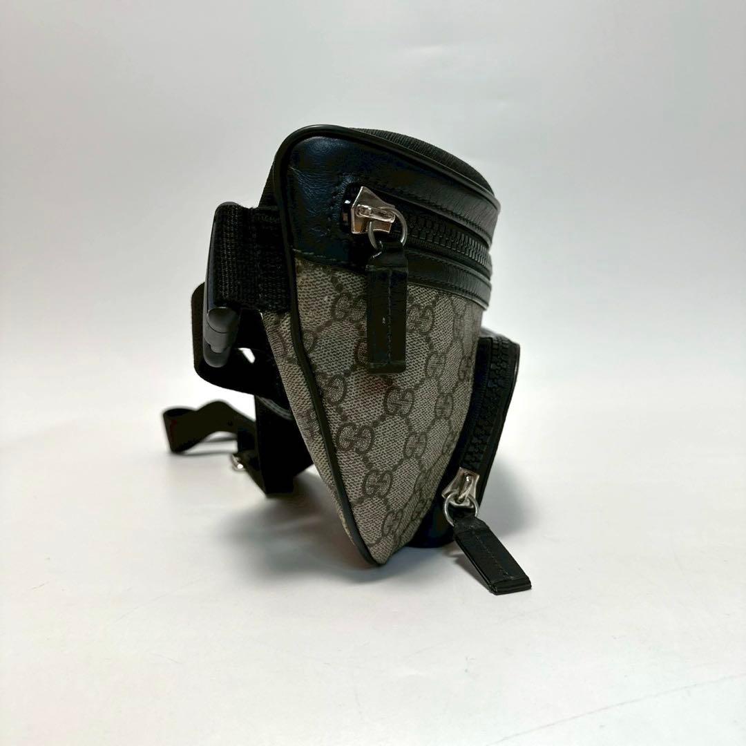 u02 グッチ　GGスプリーム　PVC ウエストバッグ　ボディバッグショルダー.
