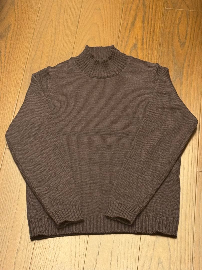 ZANONE ザノーネ 5Gモックネック チャコールグレー 46