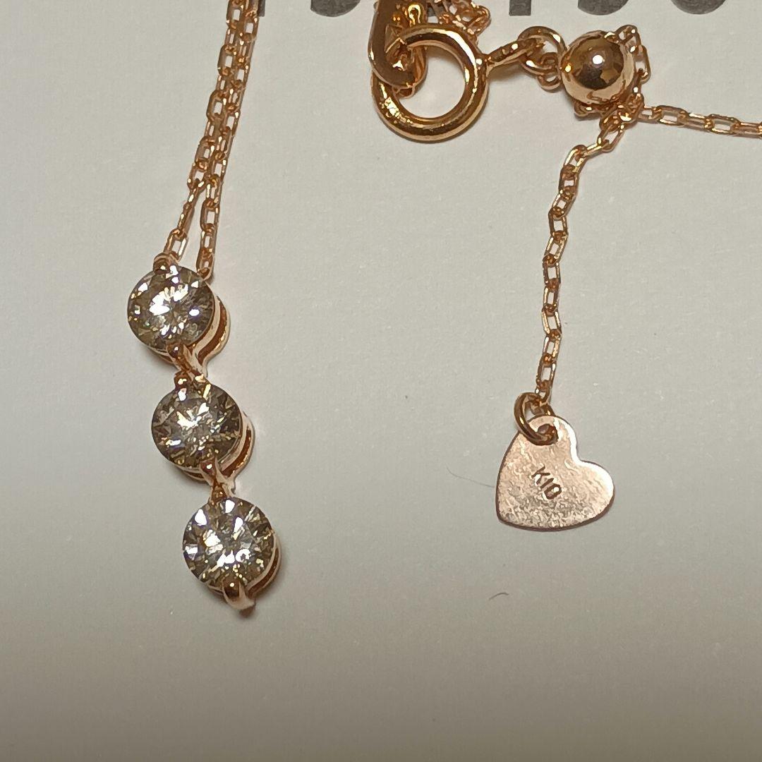 【✡丙午✡】K10 PG ダイヤモンドネックレス