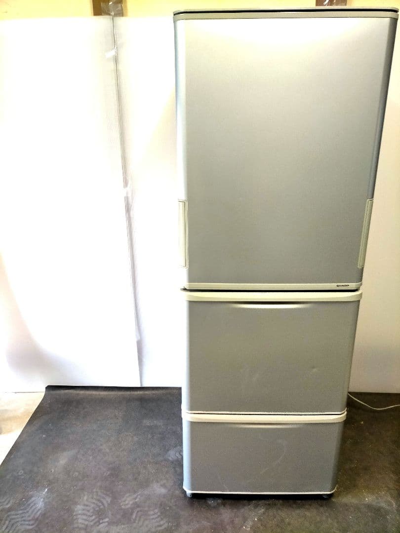 SHARP 2018年製 350Ｌ大型冷蔵庫 大容量SJ-W351D-S 両開き