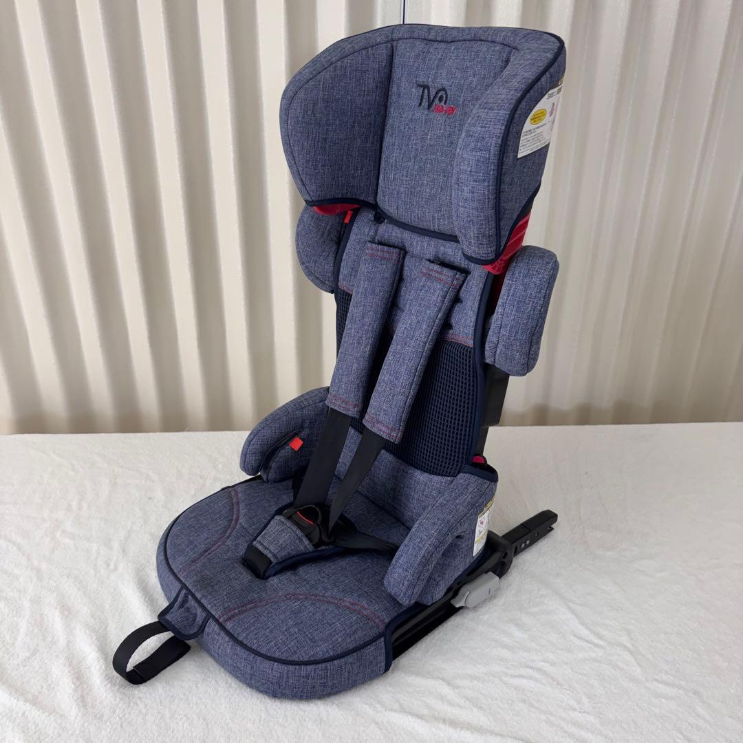 クリーニング済☆美品☆日本育児　トラベルベストEC　FIX　ISOFIX　デニム
