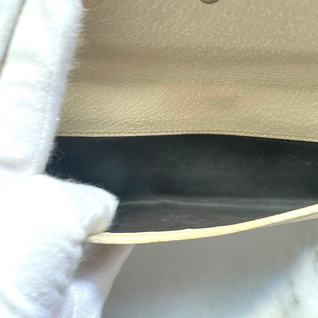 グッチ　長財布　GGキャンバス　ロゴプレート　Wホック　0111-①