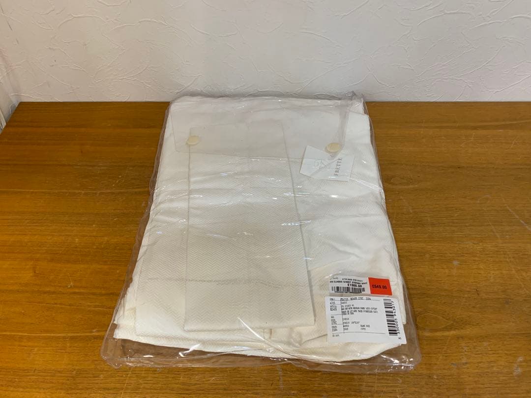 G0908-05★未使用FRETTE ホワイト ペットカバー　枕カバーセット