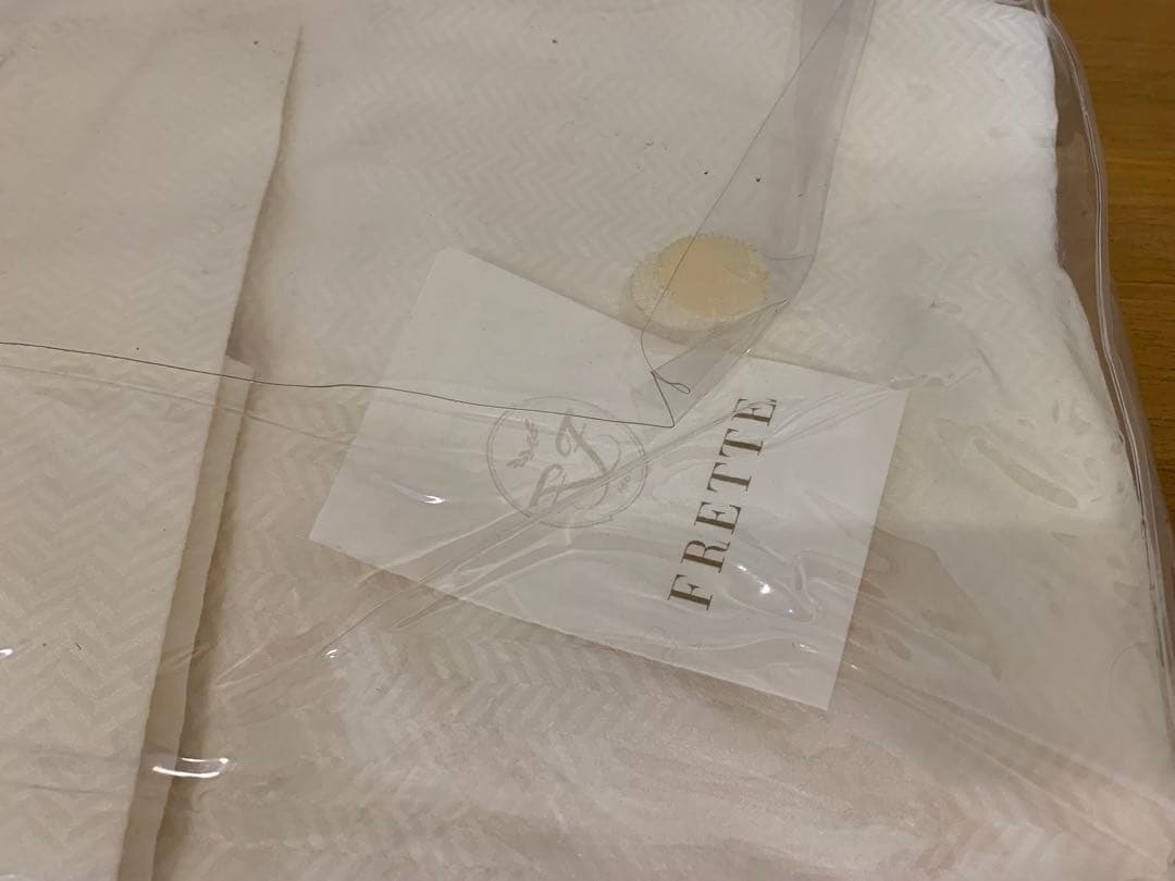 G0908-05★未使用FRETTE ホワイト ペットカバー　枕カバーセット