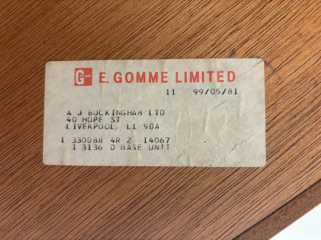 G-PLAN Fresco キャビネット メンテ済 ヘアピンレッグ 英国製