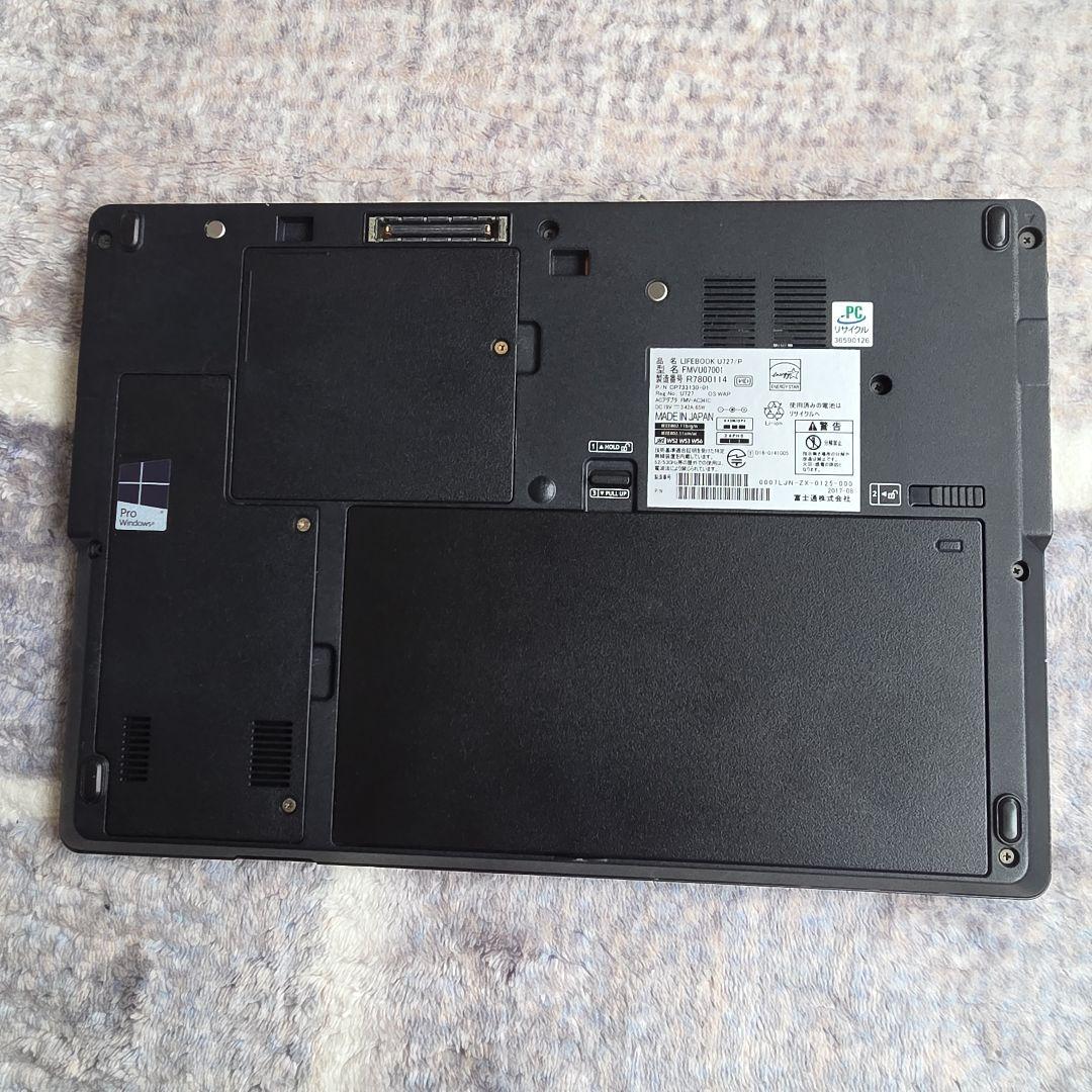 Windowsノート本体 fujitsu LIFEBOK U727/P i5/8GB/256GB