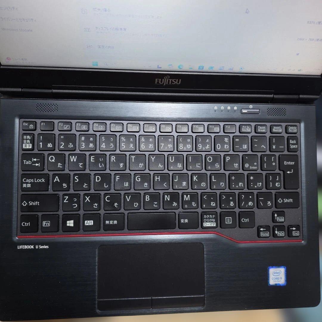 Windowsノート本体 fujitsu LIFEBOK U727/P i5/8GB/256GB