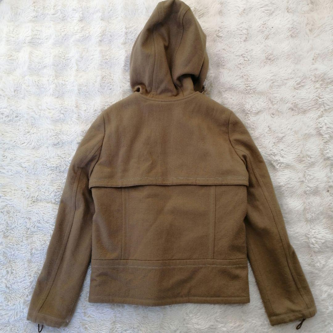 BURBERRY バーバリー ブルーレーベル ウール キャメル フードファー