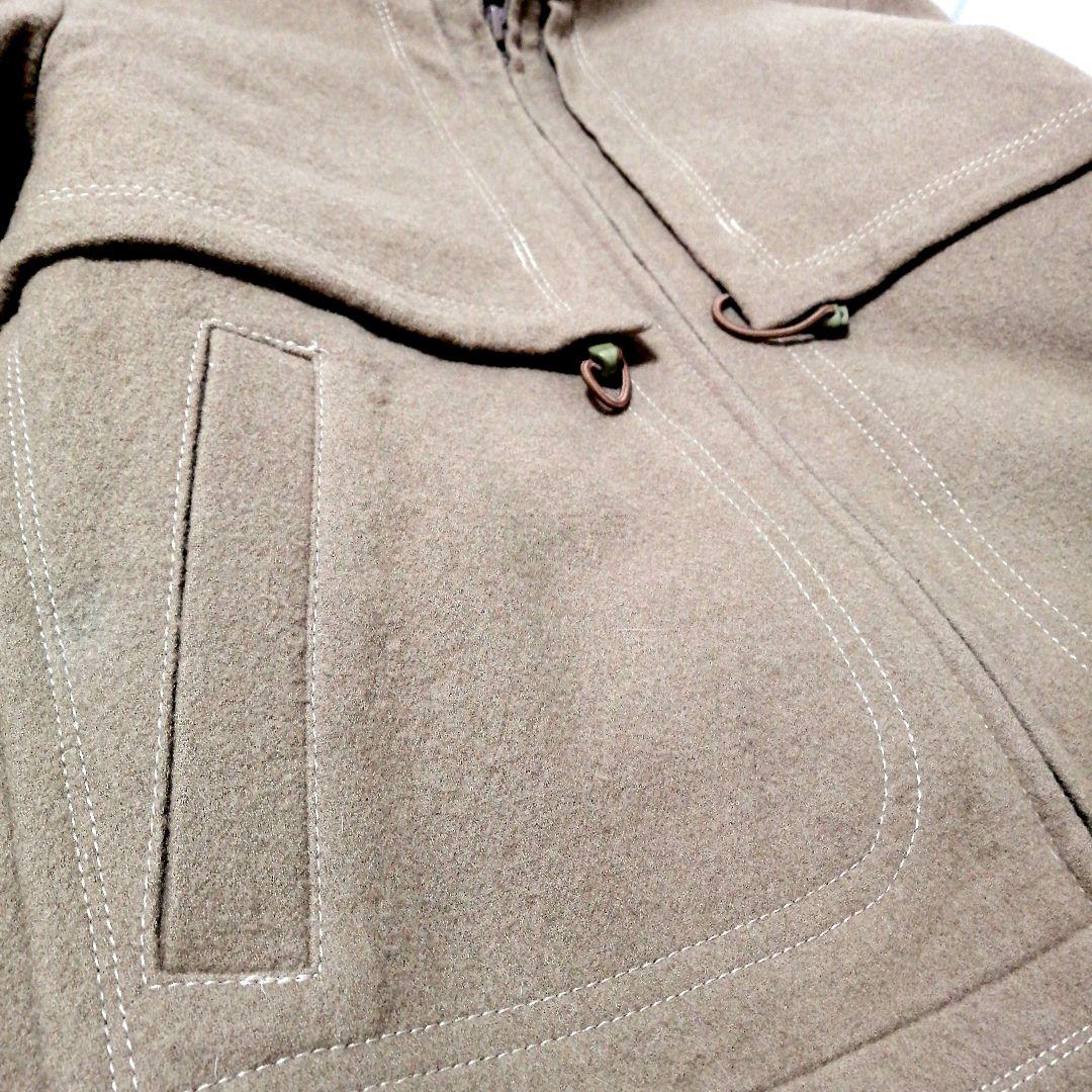 BURBERRY バーバリー ブルーレーベル ウール キャメル フードファー