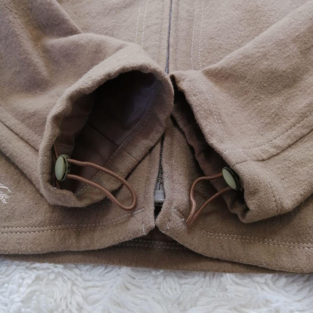 BURBERRY バーバリー ブルーレーベル ウール キャメル フードファー