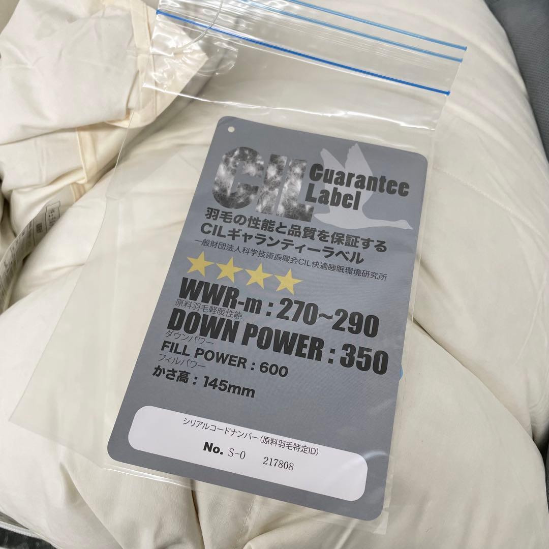 ダックダウン掛け布団 ダブル 190×210 cm