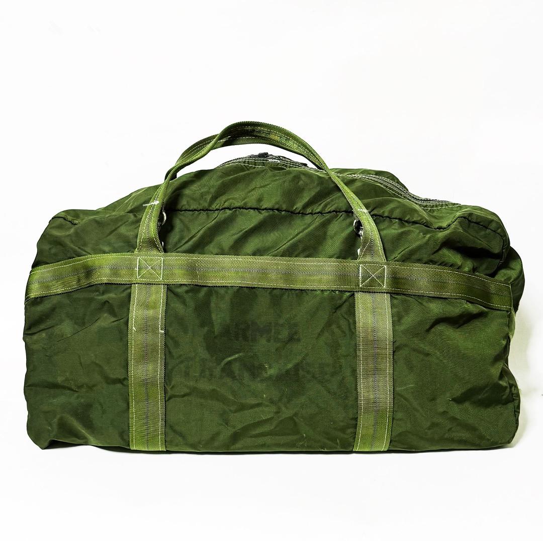 ■フランス軍パラシュートバッグ/ダッフルバッグ・オリーブグリーン美品■